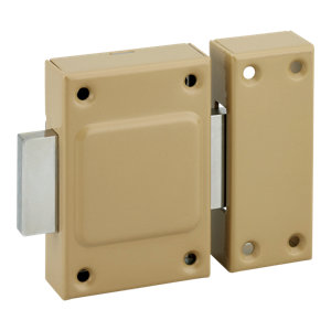 Verrou sans bouton cylindre 40 mm bronze 3 clés  