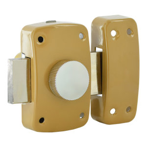 Verrou bouton + cylindre 23 x 45 mm pour porte bois 3 clés 1