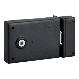 Serrure applique horizontale réversible 110X80 mm noire