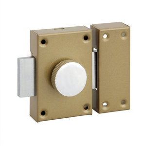 Verrou bouton cylindre 21X30MM bronze 3 clés  