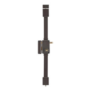 Serrure 3 points fouillot cylindre 23X45 droite, bronze 4 clés  
