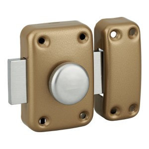 Verrou APACHE à bouton cylindre 40 mm chromé, 3 clés  