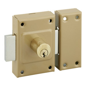 Verrou DESIGN bouton cylindre 45 mm bronze, 3 clés  