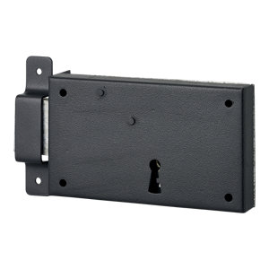 Serrue applique horizontale 140X80 laqué noire gauche, 1 clé  