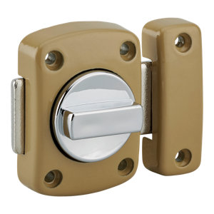 Verrou à bouton 40 mm bronze 