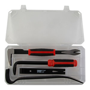 Kit de décoffrage, leviers 30 et 90 cm acier forgé - noir et rouge