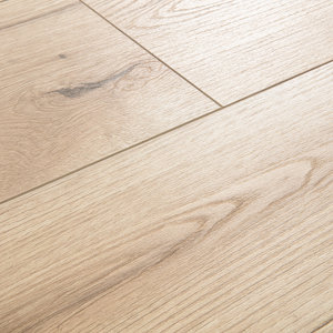 sol stratifié à clipser classe 32, AC3 couleur chêne clair Ep. 7MM "EVOKE VANILLIA"