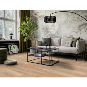 Sol stratifié à clipser aspect chêne clair AC5 "Erie" - L. 138,3 x l.19,3 cm. Ep. 8 mm