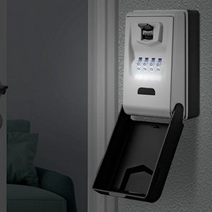 Coffre-fort à clés rétro éclairé corps alliage 13,7 x 8,25 x 6,3 cm