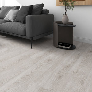 Lame PVC GAUTAME 4,5 mm effet bois brut mat blond 122x18,1 cm pose clipsable