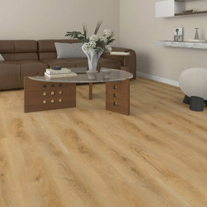 Sol en PVC 122X18,1 cm couleur clair avec sous couche intégrée 4+1 mm "BANAT"