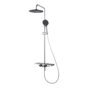 Colonne de douche mécanique noire 124 cm KAROL