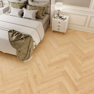 Sol stratifié chevron bois clair 8 mm AC5