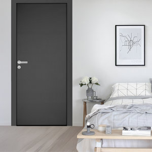 Bloc porte prépeint MDF/epicéa 73 cm poussant gauche EXMOOR