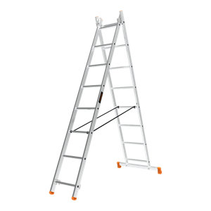 Échelle transformable aluminium 2 x 8 barreaux 3 positions H. 3.4 m