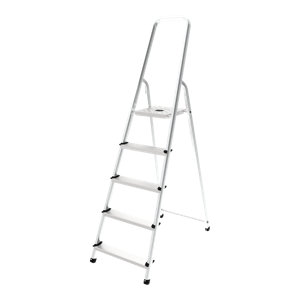 Escabeau 5 marches en aluminium charge 150 kg - H. 158 cm
