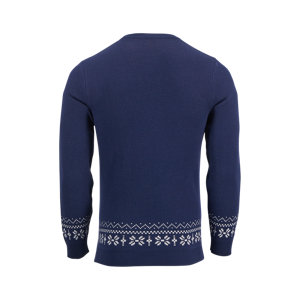 Pull de noël 2025 bleu motif sapin Brico Dépôt - L