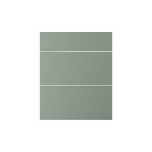 Façade 3 tiroirs de cuisine HONORIC vert mat H71,5 × L59,7 cm