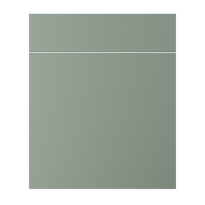 Porte de meuble de cuisine HONORIC vert mat 71,5x59,7 cm Ep. 16 mm