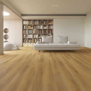 Sol pvc effet bois brut mat blond, Ep.3,5 + 1 mm de sous-couche intégrée - 122 x 18,2 cm