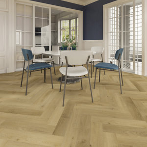 Sol PVC à clipser 5mm effet bois, 125 x 625 mm antidérapant beige