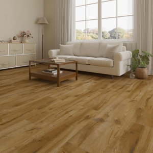 Sol PVC clipsable effet bois brut marron 4 mm 1220X305mm KINAT