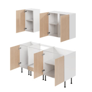 Bandeau four "Chia" chêne clair l.59,7 x h.11,5 cm