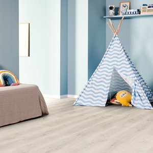 Sol stratifié à clipser AC5 Ep.8 mm marron effet bois ECAGR - L.129,2 x l.19,3 cm