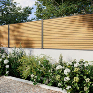 Lot de 3 lames clairevoie composite marron NEVA 179,1 x 15,7 x 2,15 cm