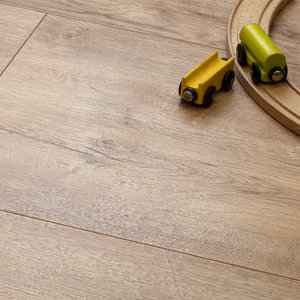 Sol stratifié SALLOON GLOWSAM effet bois brut mate, AC4 138,3x19,3 cm, Ep.8+2 mm,