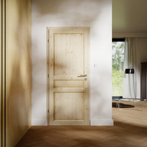 Bloc porte intérieur 3 panneaux effet pin 83 cm poussant droit ORDESA