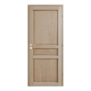Bloc porte intérieur 3 panneaux effet chêne naturel 83 cm poussant gauche ORDESA