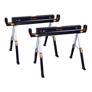 Lot de 2 treteaux pliables hauteur et largeur réglable 62 à 82 cm