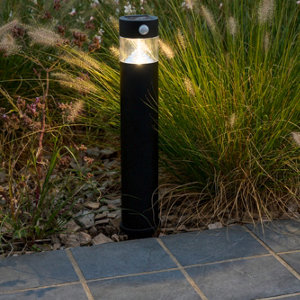 Potelet solaire LED avec détecteur de mouvement infrarouge noir 5000 K IP44