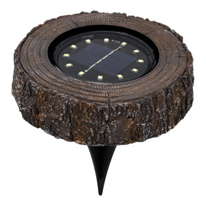 Spot solaire LED à piquer marron effet bois foncé 4000 K IP65