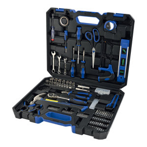 Coffret d’outils complet 210 pièces avec boîte de rangement robuste