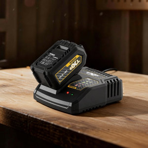 Pack batterie 18 V lithium-ion 5 ah avec chargeur rapide noir