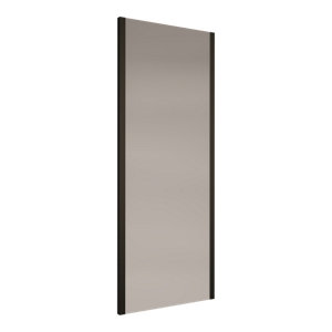 Paroi latérale de douche fixe verre trempé fumé 8 mm noir mat l. 78 - 80 x H. 200 cm