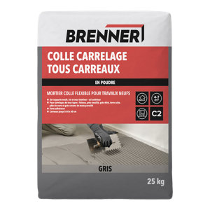 Colle carrelage tous carreaux gris sac 25 kg poudre