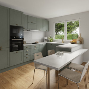 Cuisine Coline vert sauge