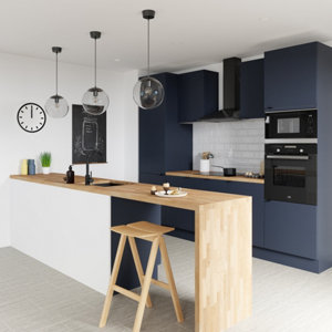 Cuisine Dorice bleu nuit mat