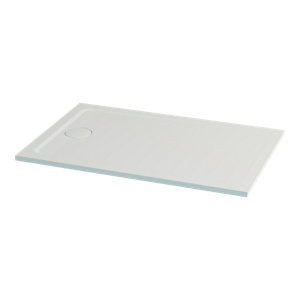 Receveur de douche antidérapant résine blanc mat NORHAM 80 x 120 cm