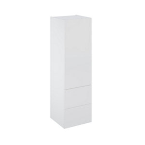 Colonne "Dorice" blanc brillant l.60 x h.201 x p.60 cm 1 porte + 2 casseroliers avec 1 tiroir intérieur