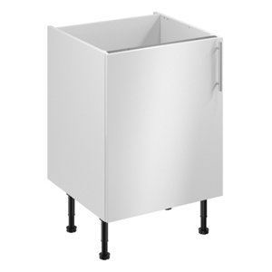 Meuble bas "Dorice" blanc brillant l.60 x h.72 x p.57 cm 1 porte