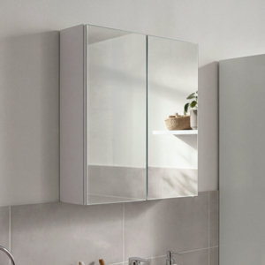 Meuble sous-vasque suspendu blanc brillant IDALIE 60 x 60 x 45 cm