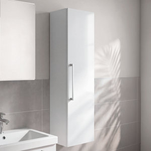 Colonne de rangement salle de bain blanc brillant IDALIE 120 x 30 x 36 cm