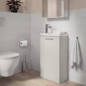 Meuble lave-mains à poser gris tourterelle IDALIE 79 x 43,5 x 23,2 cm