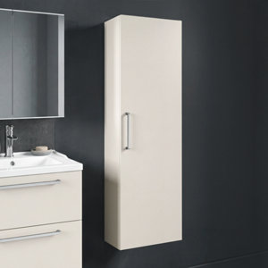 Colonne de rangement salle de bain gris tourterelle IDALIE 120 x 40 x 15 cm