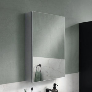 Armoire de toilette miroir 1 porte fermeture amortie IDALIE 60 x 40 x 15 cm