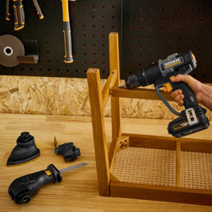 Outil multifonction 4 en 1 sans fil 18 V avec têtes interchangeables